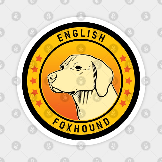 English Foxhound Dog Portrait Magnet by millersye